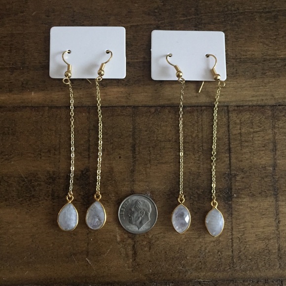 ❗️LAST❗️Moonstone Crystal Drop Earrings - Picture 5 of 5